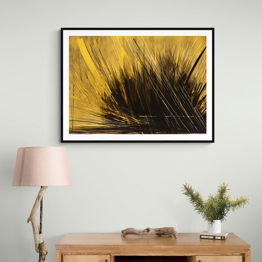 Gold & Black Abstract Lines