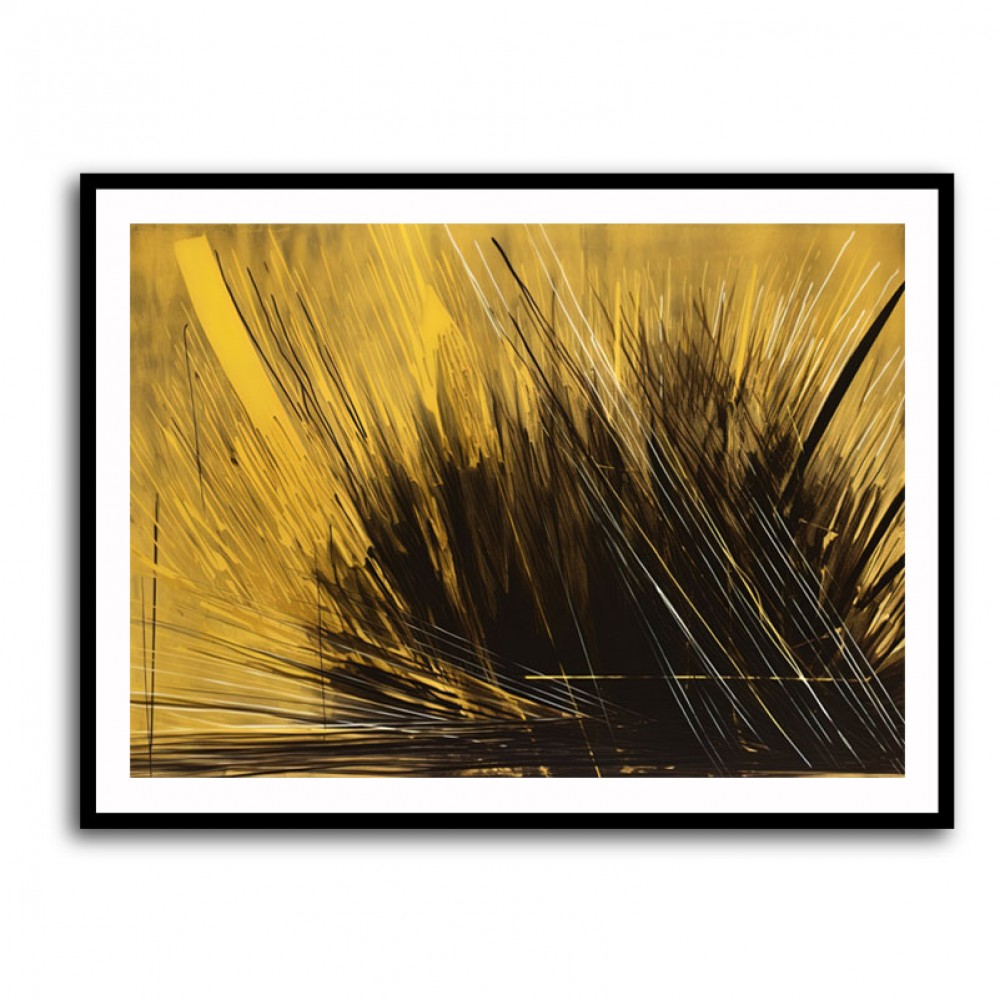 Gold & Black Abstract Lines