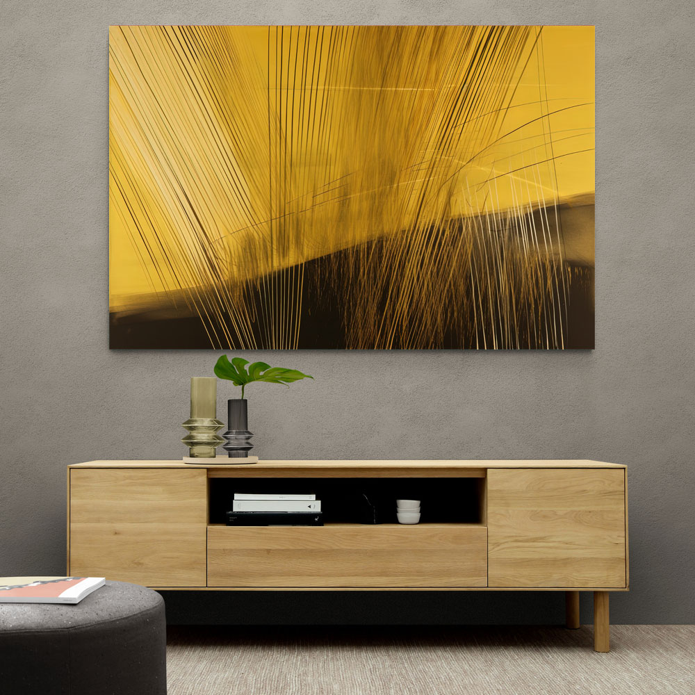 Gold & Black Abstract Lines 3