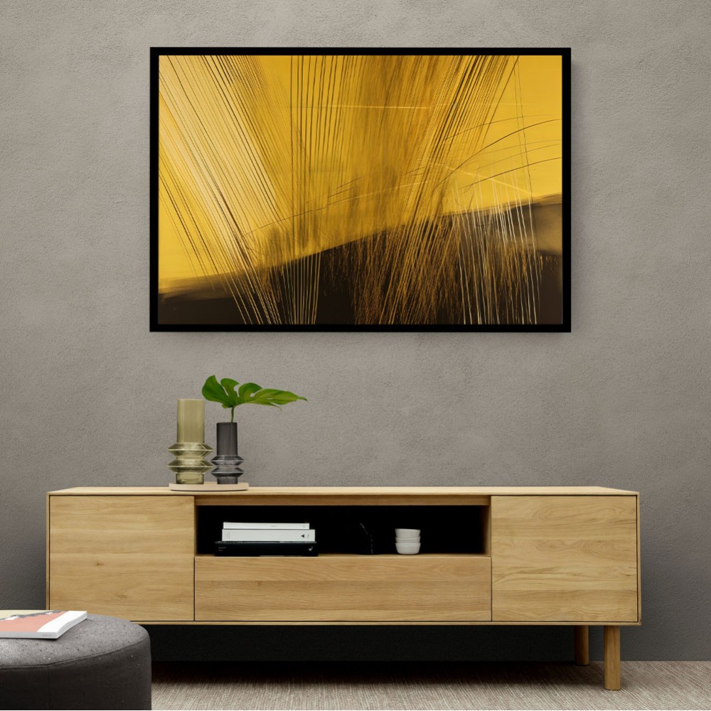 Gold & Black Abstract Lines 3