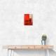 Red Abstract Squares In Rothko Style Wall Art