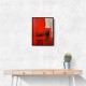 Red Abstract Squares In Rothko Style Wall Art