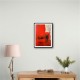 Red Abstract Squares In Rothko Style Wall Art