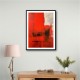 Red Abstract Squares In Rothko Style Wall Art