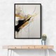 Strokes Black & Gold Abstract 3 Wall Art