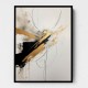 Strokes Black & Gold Abstract 3 Wall Art