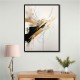 Strokes Black & Gold Abstract 3 Wall Art