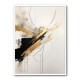 Strokes Black & Gold Abstract 3 Wall Art