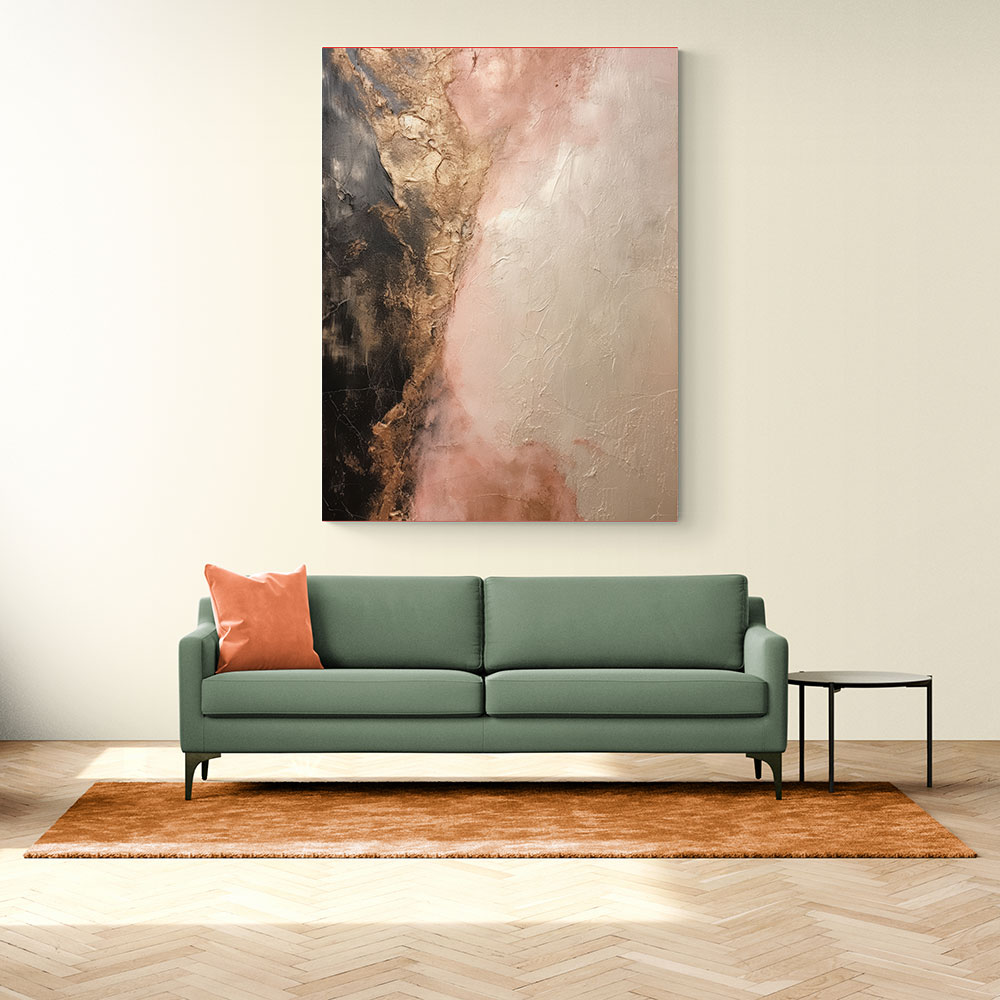 Rose Gold Abstract Wall Art