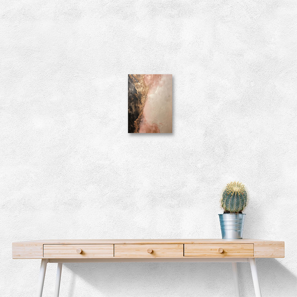 Rose Gold Abstract Wall Art