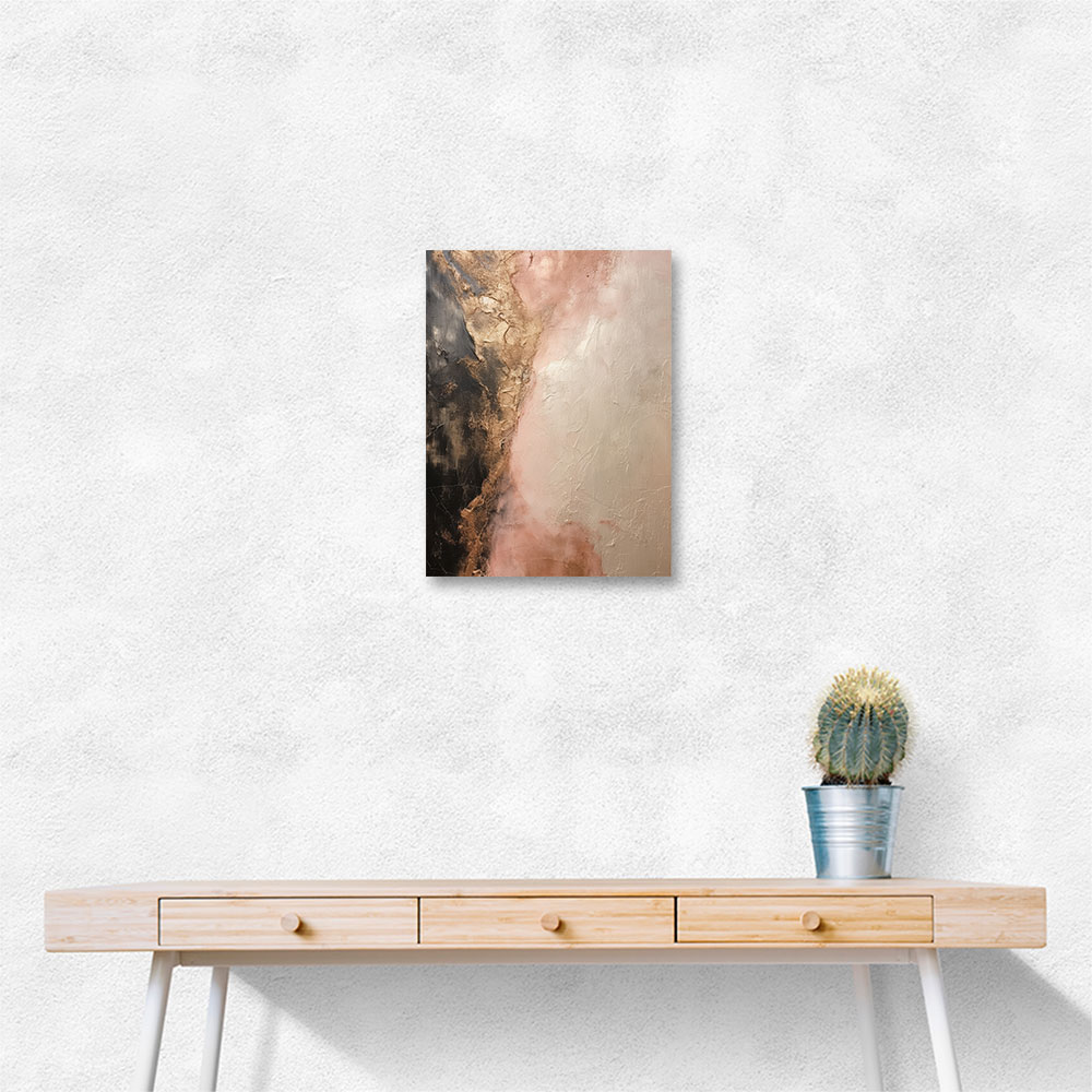 Rose Gold Abstract Wall Art