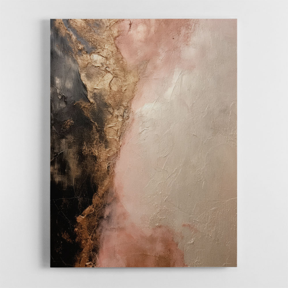 Rose Gold Abstract Wall Art