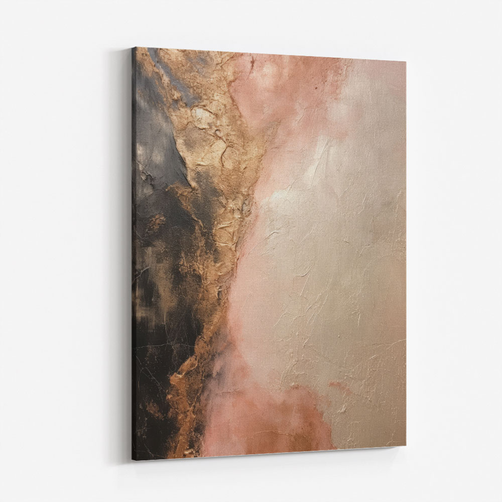 Rose Gold Abstract Wall Art