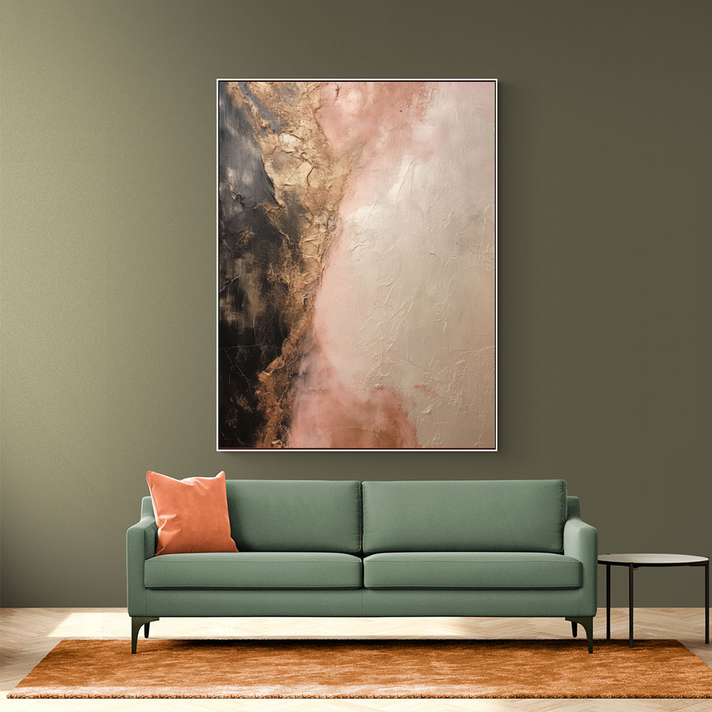 Rose Gold Abstract Wall Art