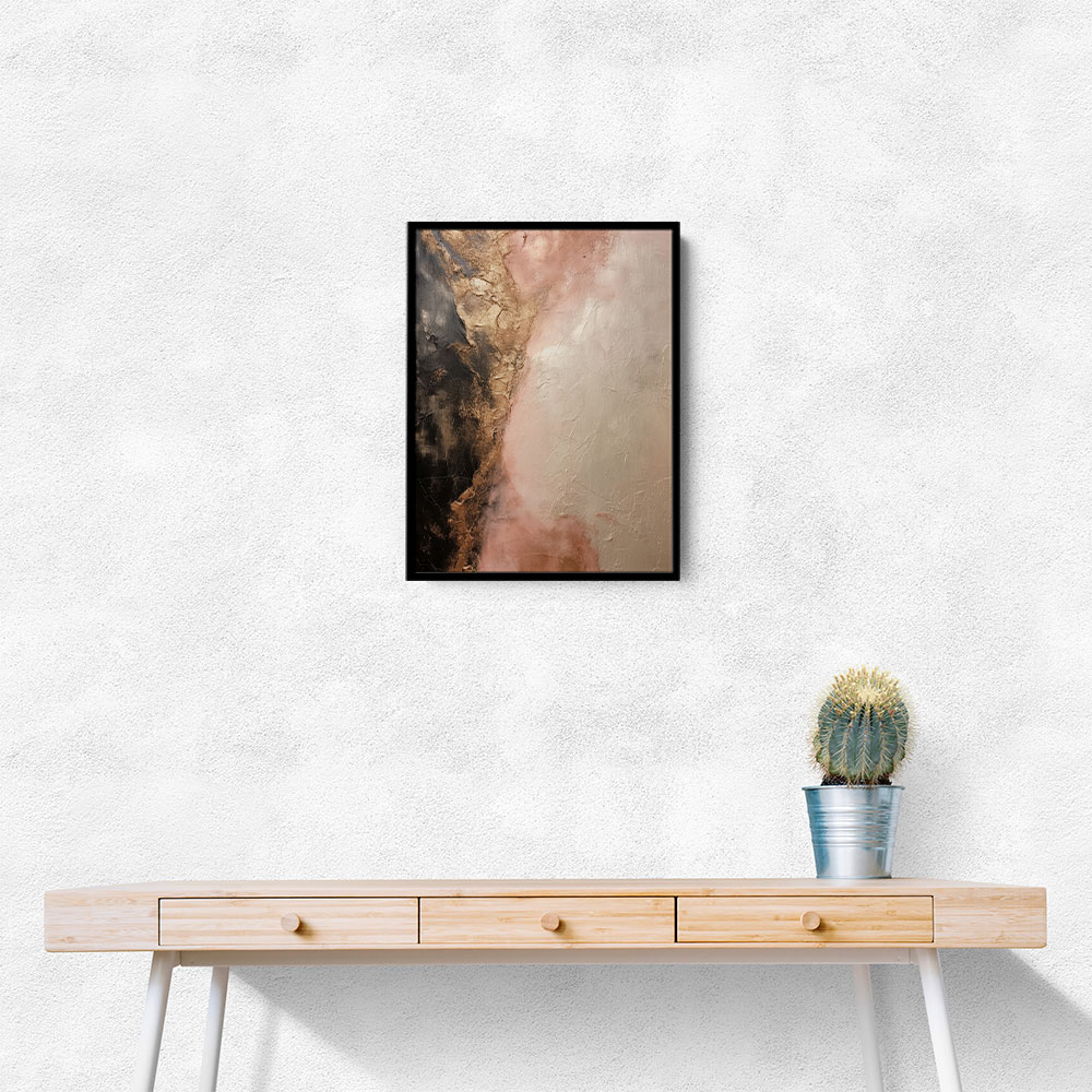 Rose Gold Abstract Wall Art