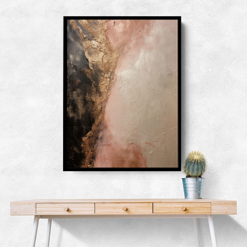 Rose Gold Abstract Wall Art