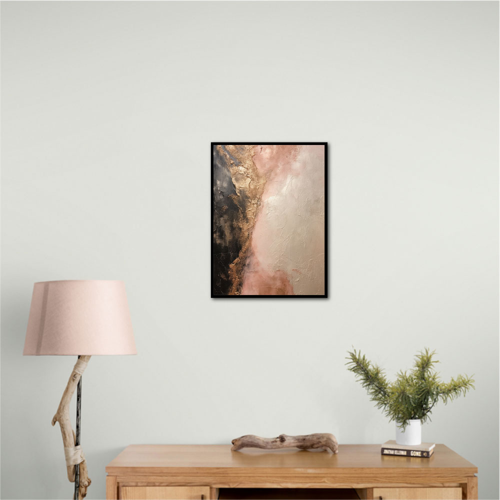 Rose Gold Abstract Wall Art