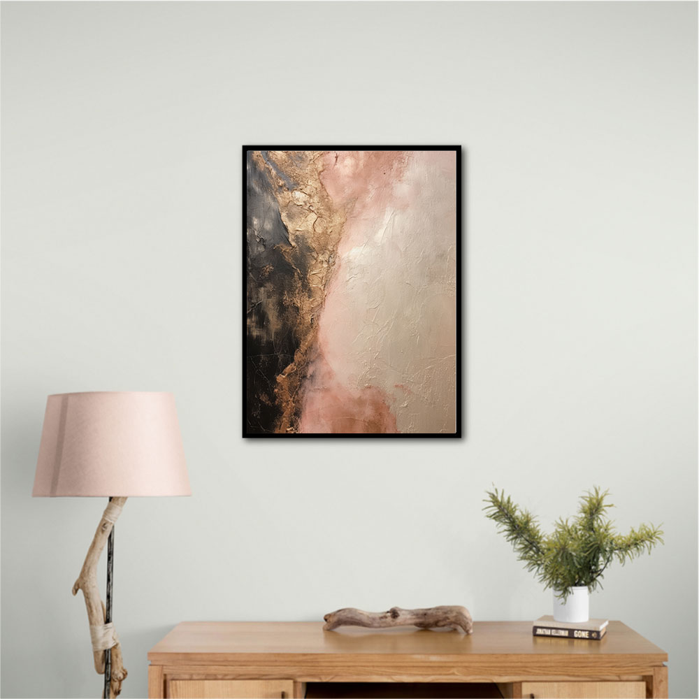 Rose Gold Abstract Wall Art