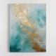 Turquoise & Gold 2 Abstract Wall Art