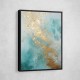 Turquoise & Gold 2 Abstract Wall Art