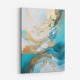 Turquoise & Gold 5 Abstract Wall Art