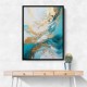 Turquoise & Gold 5 Abstract Wall Art