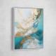 Turquoise & Gold 5 Abstract Wall Art