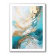 Turquoise & Gold 5 Abstract Wall Art