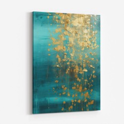 Turquoise & Gold 6 Abstract Wall Art