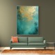 Turquoise & Gold 7 Abstract Wall Art