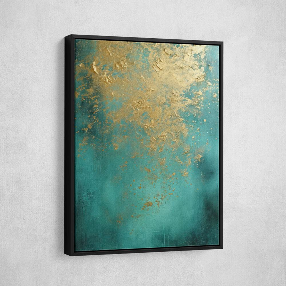 Turquoise & Gold 7 Abstract Wall Art