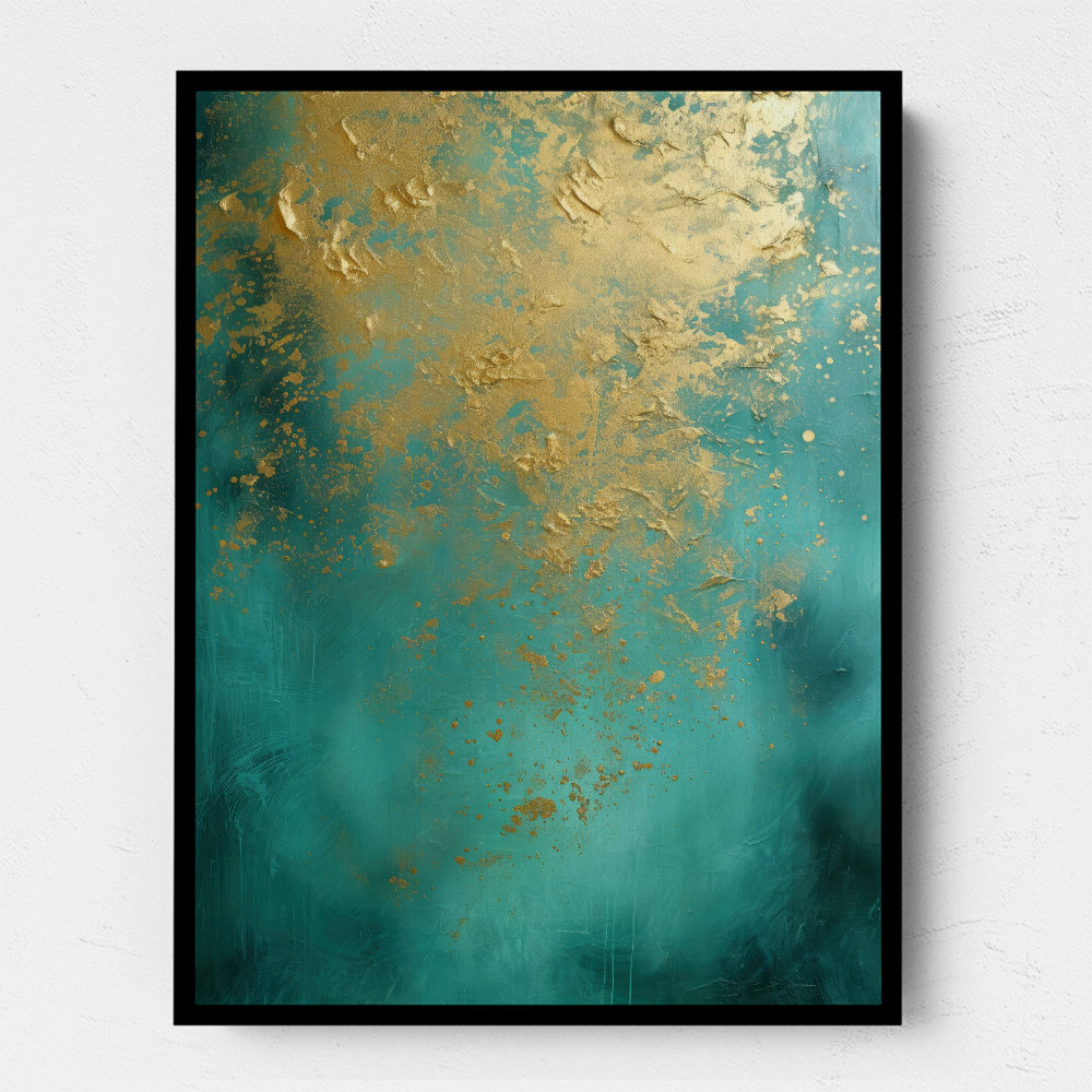 Turquoise & Gold 7 Abstract Wall Art