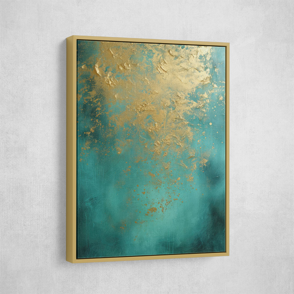 Turquoise & Gold 7 Abstract Wall Art