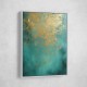 Turquoise & Gold 7 Abstract Wall Art