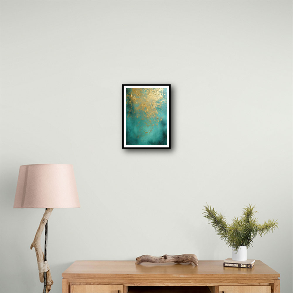 Turquoise & Gold 7 Abstract Wall Art