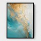 Turquoise & Gold 8 Abstract Wall Art