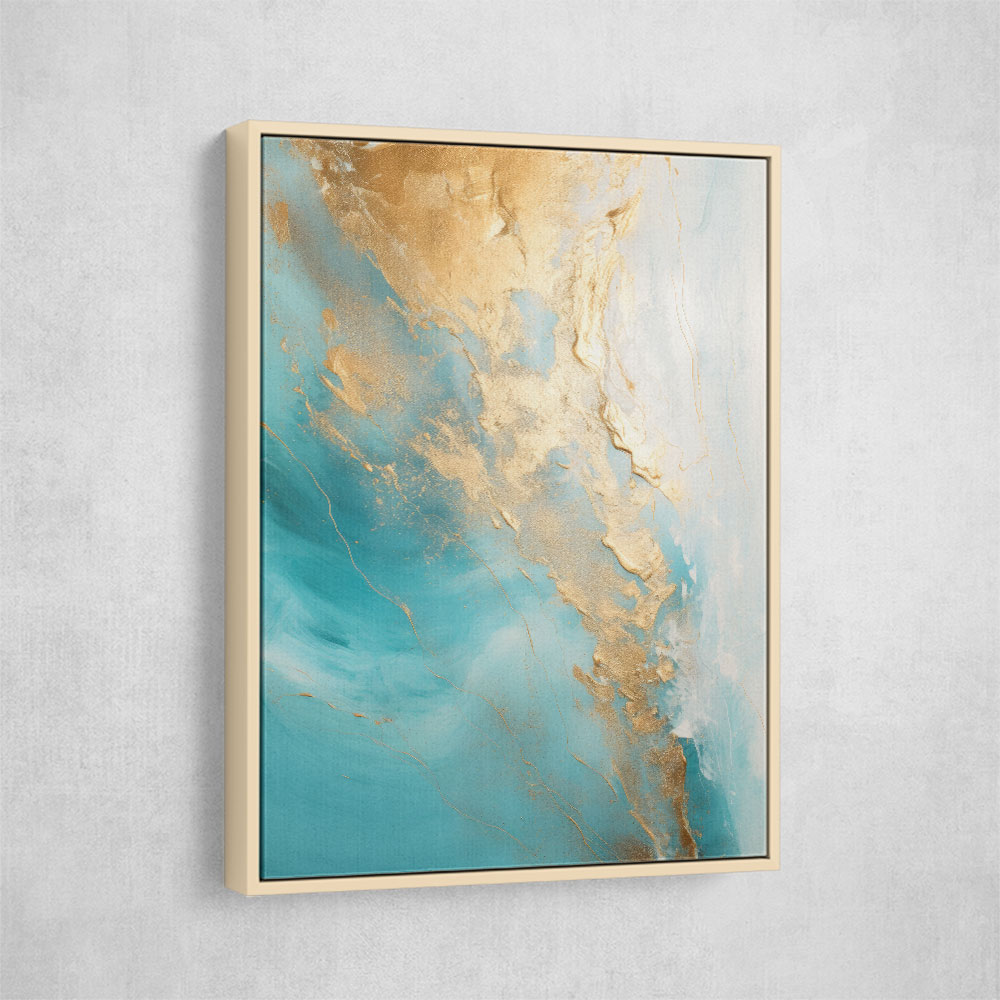 Turquoise & Gold 8 Abstract Wall Art