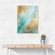 Turquoise & Gold 9 Abstract Wall Art