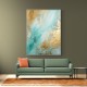 Turquoise & Gold 9 Abstract Wall Art