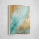 Turquoise & Gold 9 Abstract Wall Art