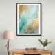 Turquoise & Gold 9 Abstract Wall Art