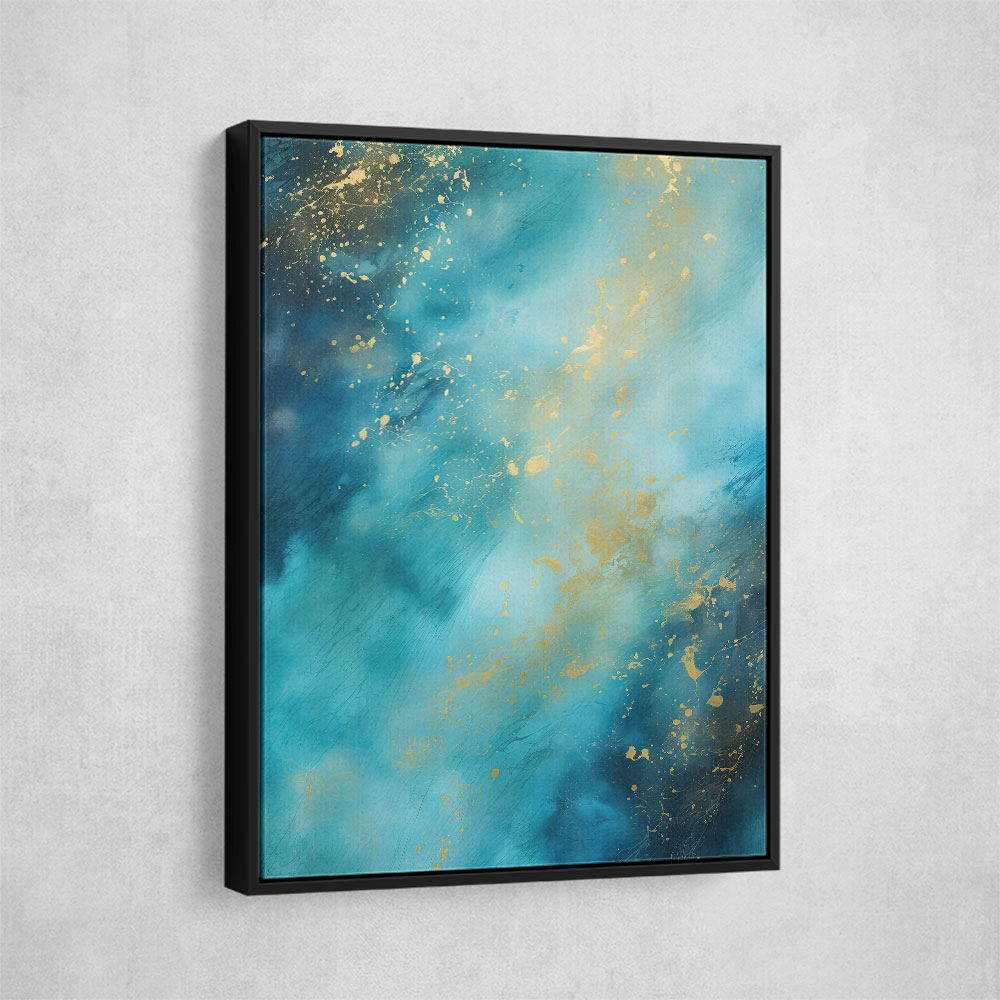 Turquoise & Gold 10 Abstract Wall Art