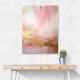 Pink & Gold Stroke Abstract Wall Art