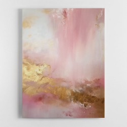 Pink & Gold Stroke Abstract Wall Art