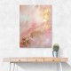 Pink & Gold Stroke Abstract 1 Wall Art