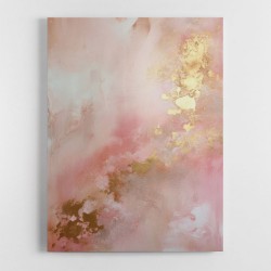 Pink & Gold Stroke Abstract 1 Wall Art