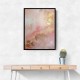 Pink & Gold Stroke Abstract 1 Wall Art