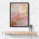 Pink & Gold Stroke Abstract 1 Wall Art