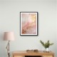 Pink & Gold Stroke Abstract 1 Wall Art