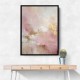 Pink & Gold Stroke Abstract 3 Wall Art